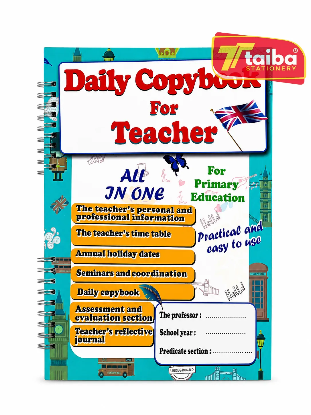 DAILY COPYBOOK FOR TEACHER FOR PRIMARY EDUCATION SPIRAL