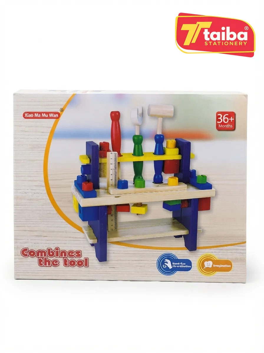 JEUX EDUCATIF EN BOIS MULTIFONCTION TRAVEAU  PL-8076