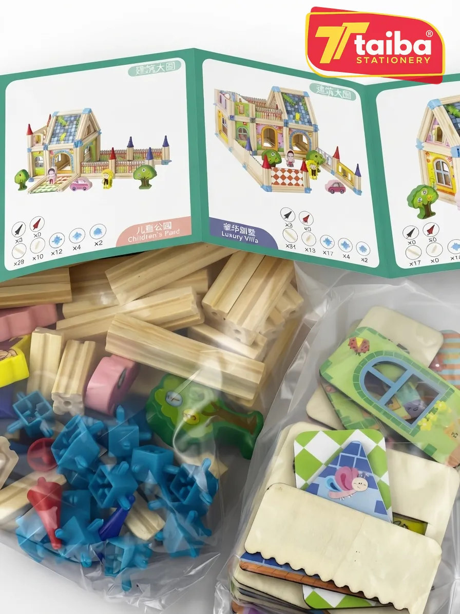 JEUX EDUCATIF EN BOIS MULTIFONCTION 128PCS PL-8094