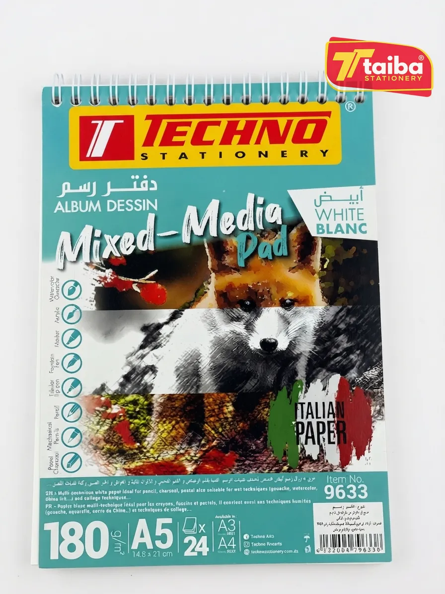 ALBUM DESSIN MIXED MEDIA 180G A5 24F TCHNO 9633