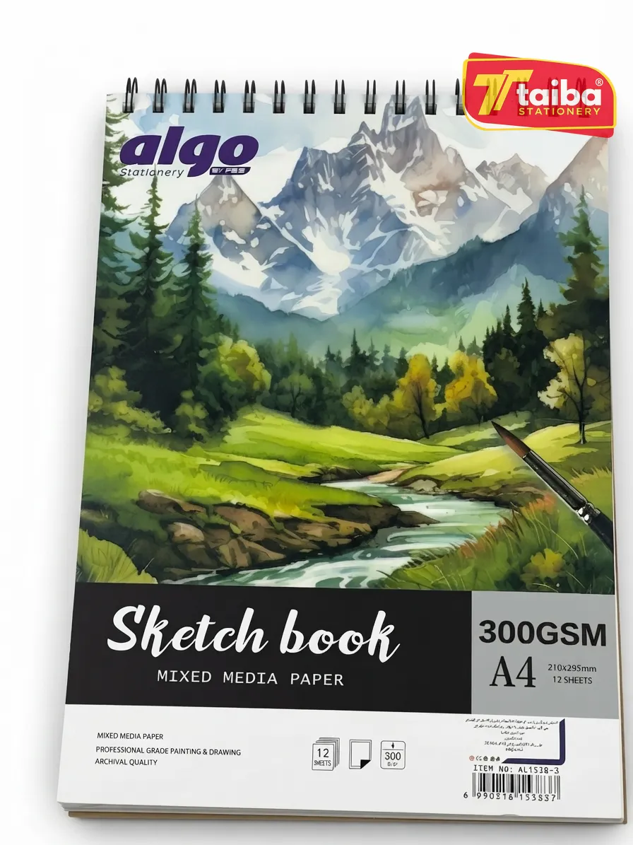CARNET DE CROQUIS ALGO A4 300G SM SKETCH BOOK SPIRALE MIXED MEDIA AL 1538-1