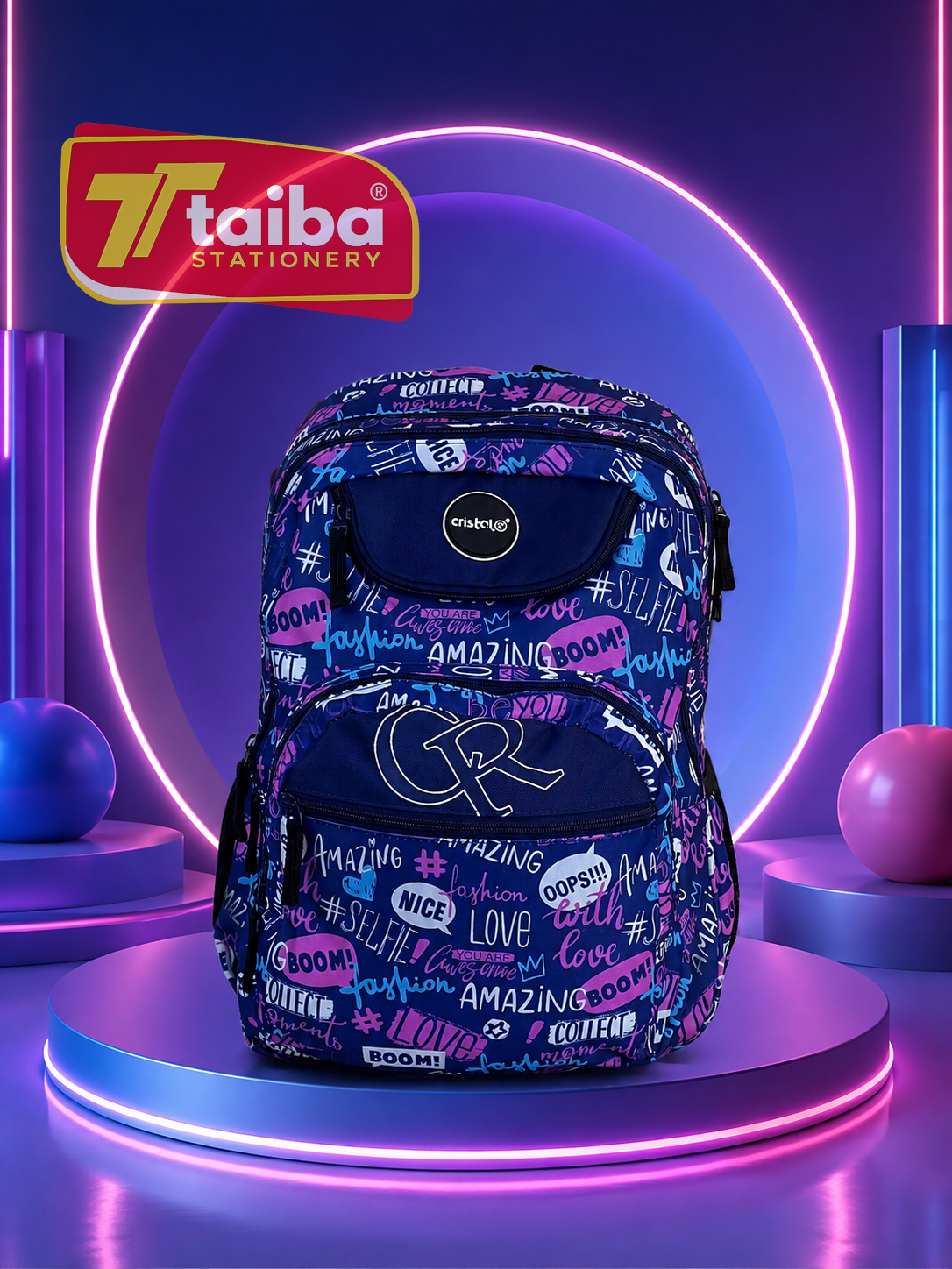 SAC A DOS SCOLAIRE 16.5 6 COMP CRISTAL