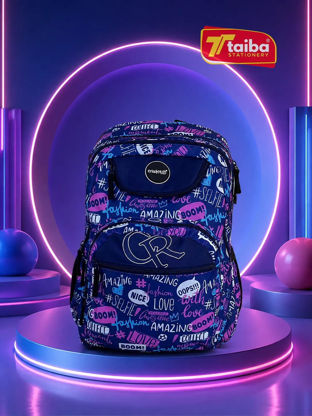 SAC A DOS SCOLAIRE 16.5 6 COMP CRISTAL