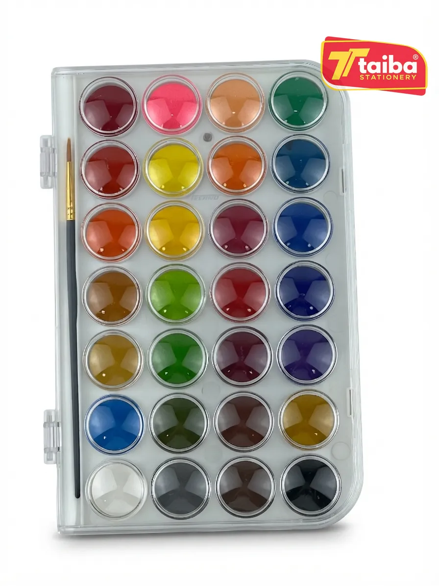 AQUARELLE BUBBLES COLORS 28 PASTILLES 23MM+PINCEAU TCHNO 7103
