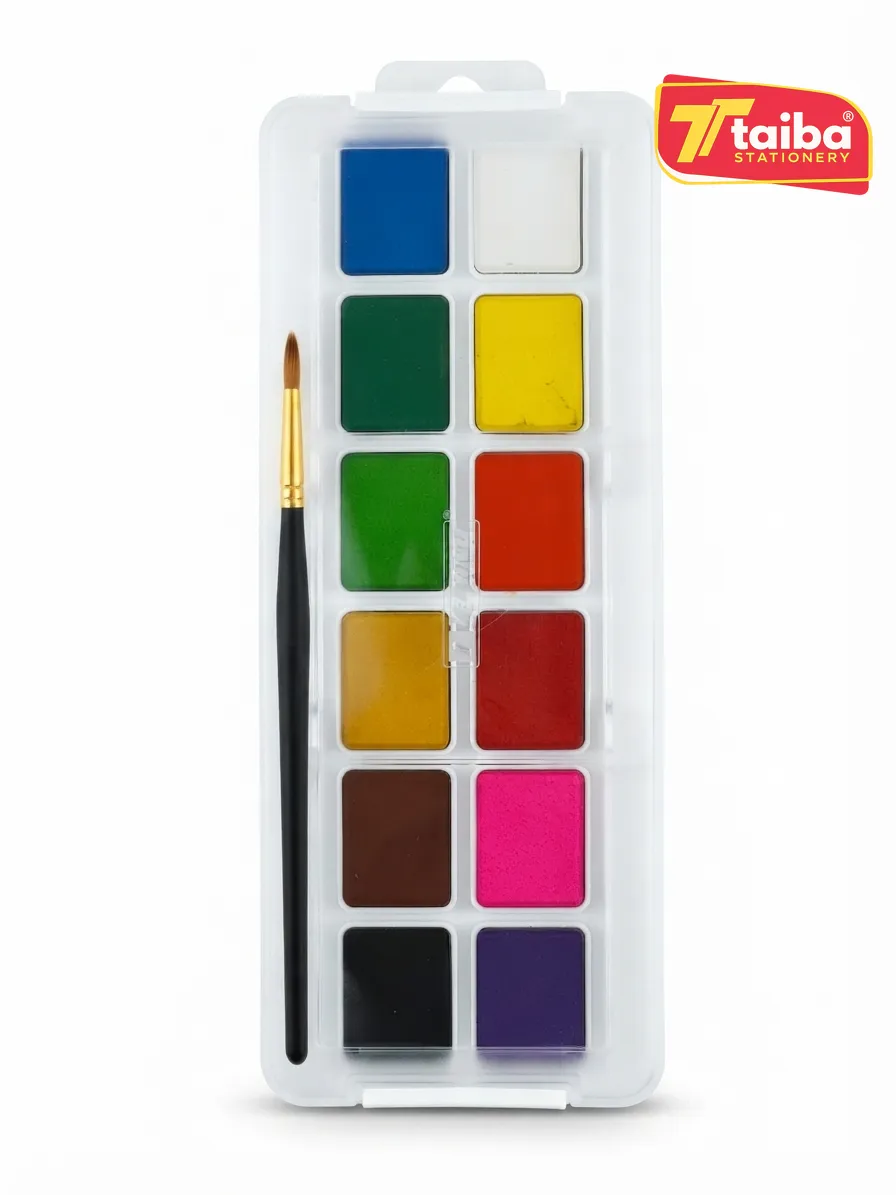 AQUARELLE BUTTERFLY COLORS 12 PASTILLES 30*24MM+PINCEAU TCHNO 7106
