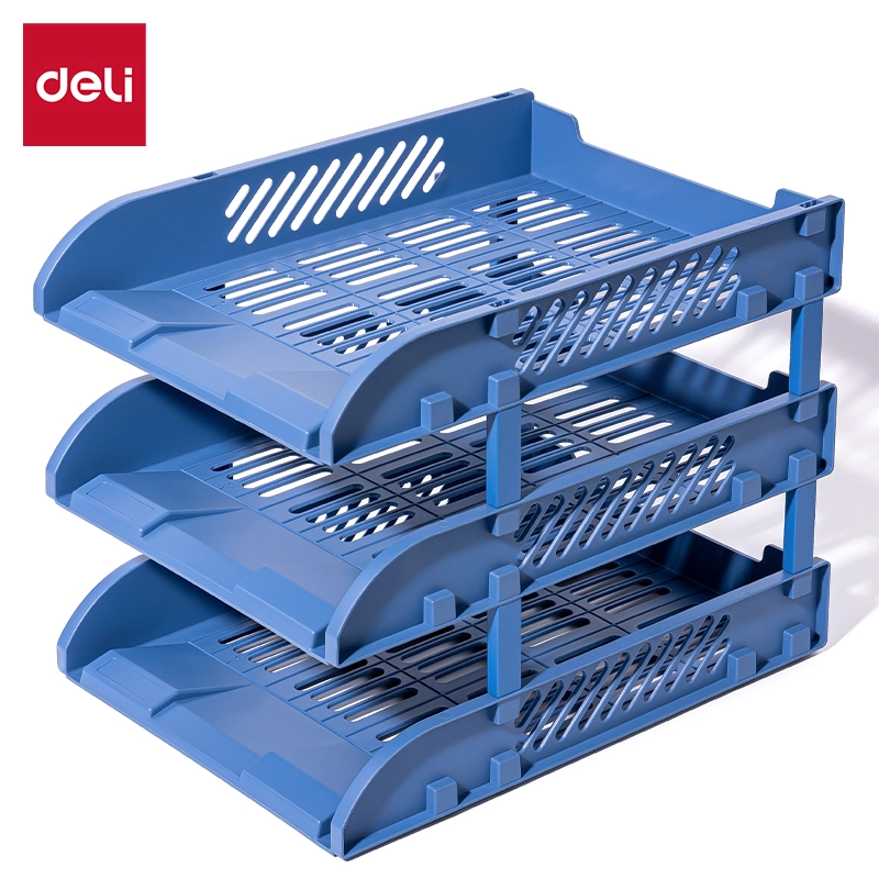 TRIEUR DE DOSSIER EN PLASTIQUE (3POSITIONS) bleu   RF 9213  DELI