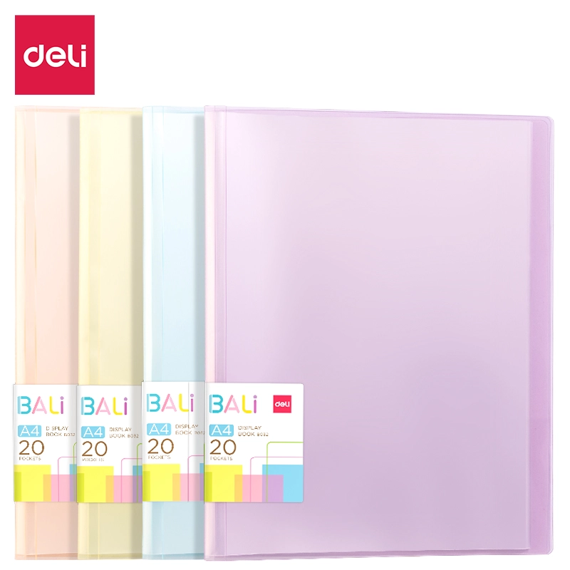 PORTE FICHES STYLISH A4/PP/20 POCHETTES/40 VUES BALI B032 DELI