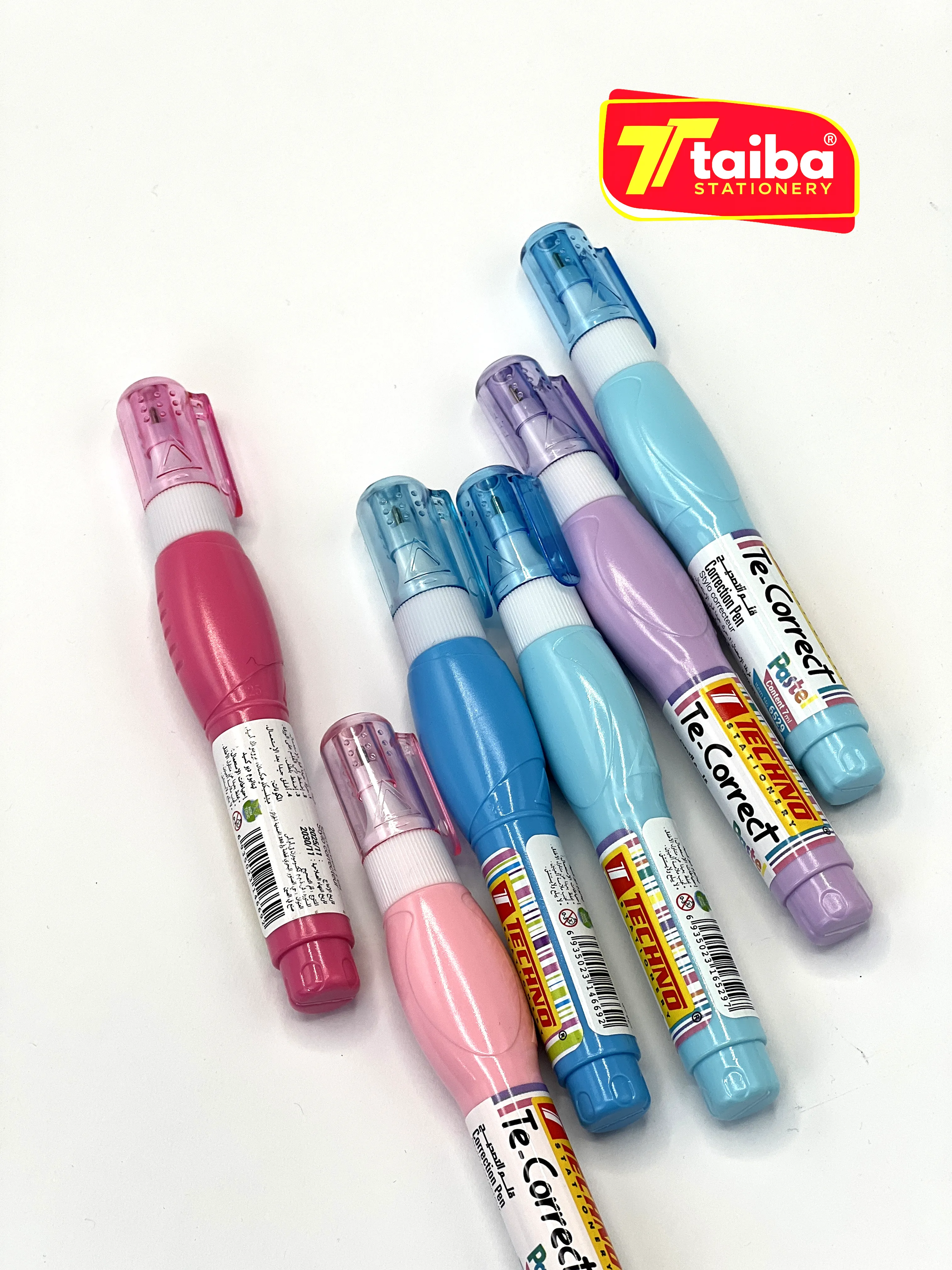 STYLO CORRECTEUR TETE EN METAL 7ML COULEUR PASTEL TECHNO 6529