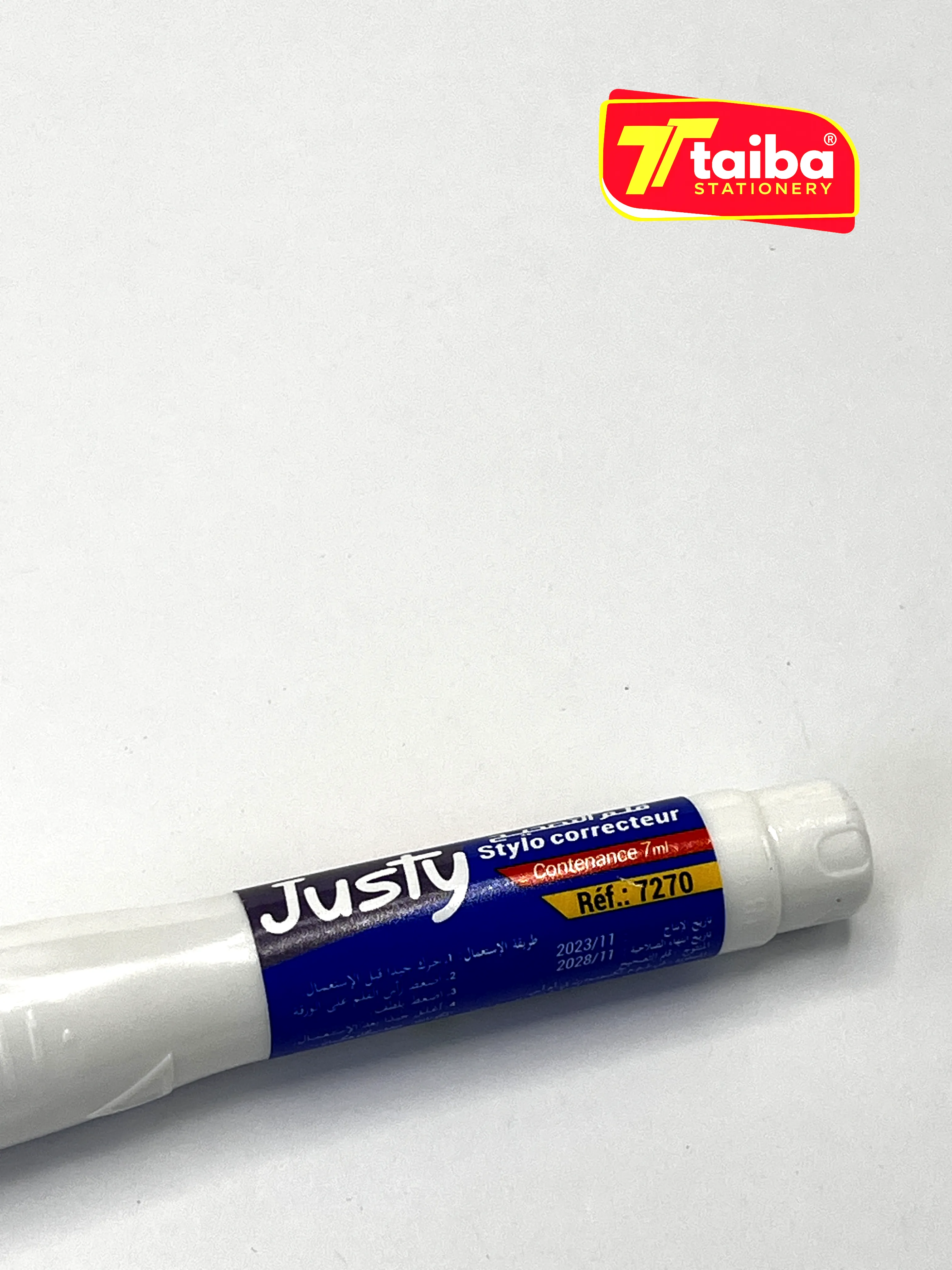 STYLO CORRECTEUR TETE EN METAL 7ML JUSTY TECHNO 7270
