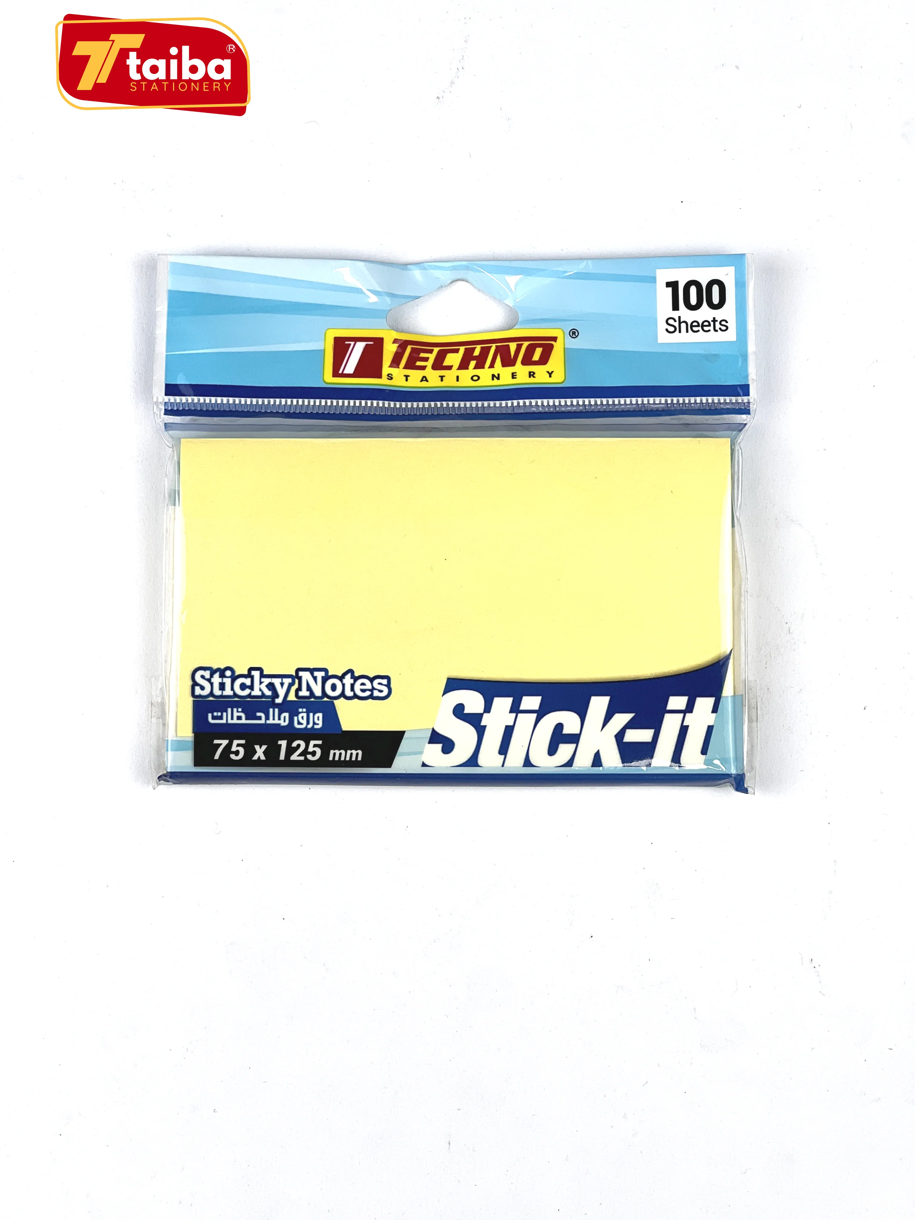 NOTES ADHESIVES JAUNE PASTEL 100F 75*125 MM STICK-IT TCHNO 5081