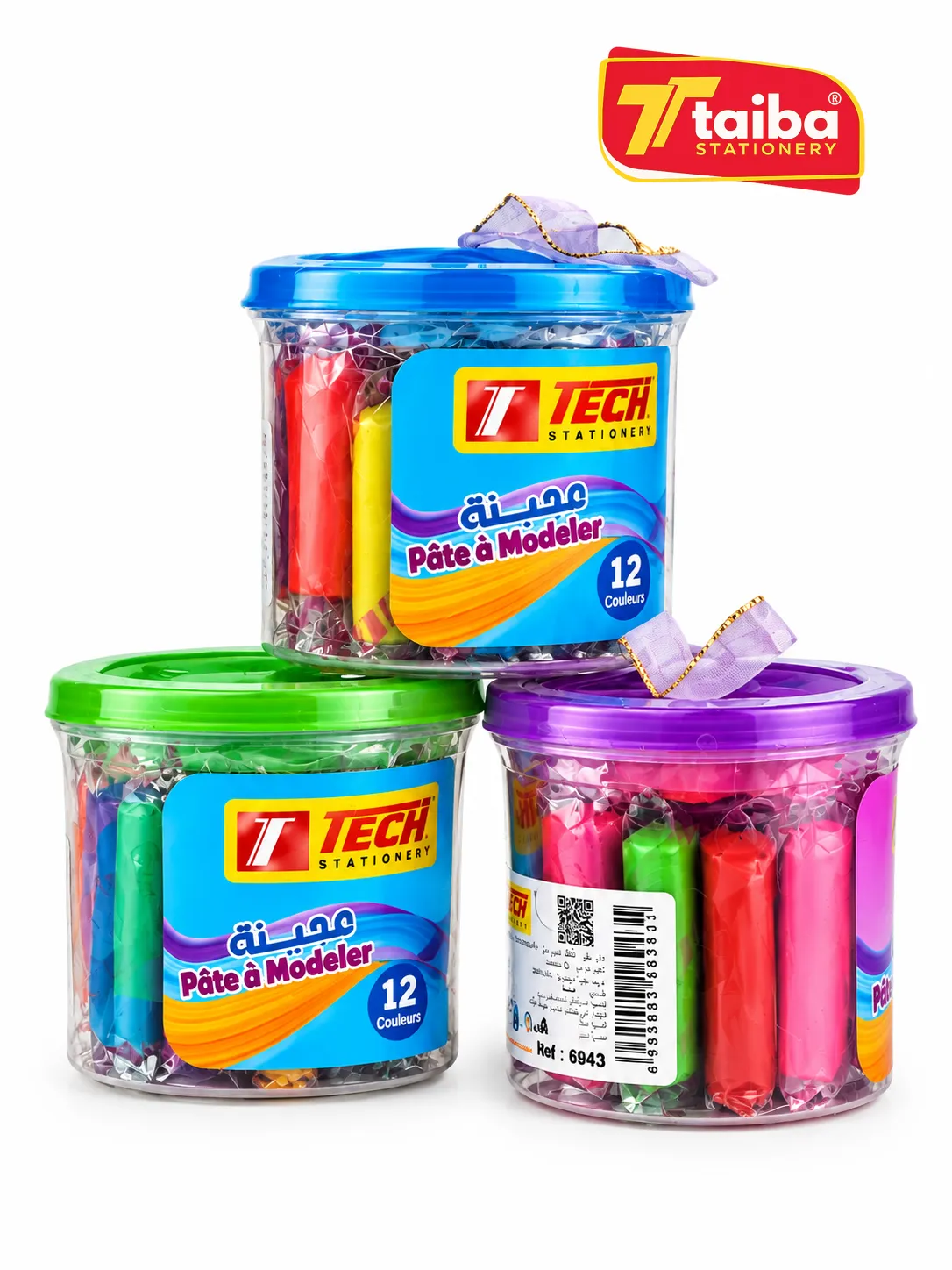 PATE A MODELER EN POT 12 COULEURS + 1 MOULE RF6943