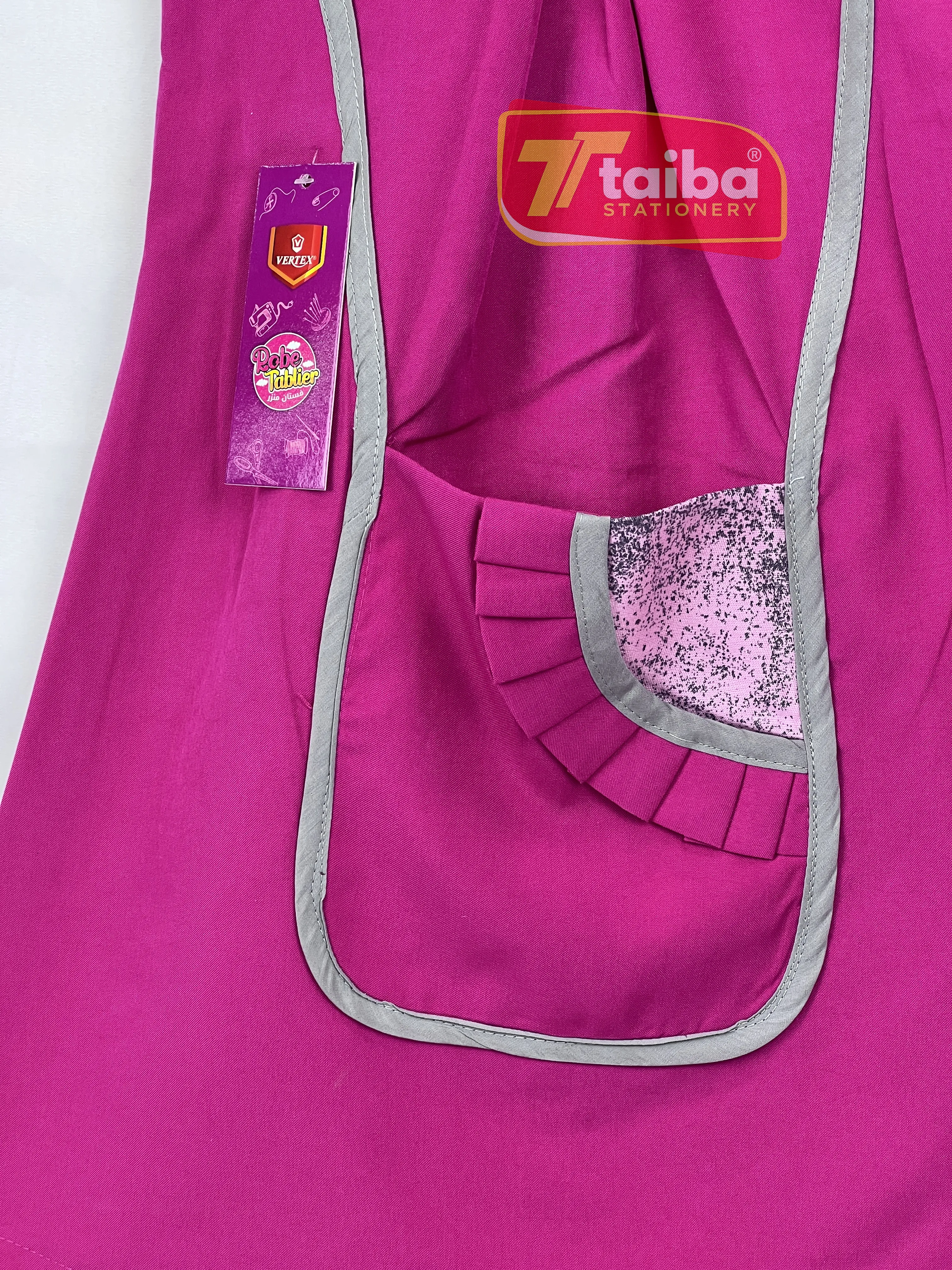 TABLIER ROSE POUR FILLE PRESCOLAIRE 4-5-6